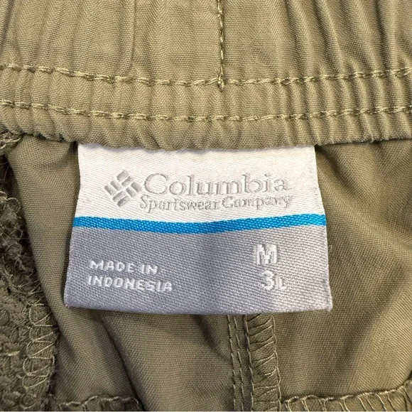 Columbia Olive Green Nylon Outdoor Shorts Quick Dry Medium - Picture 2 of 10